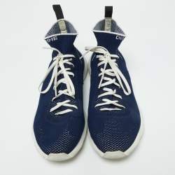 Dior Homme Blue Knit Fabric B21 Sock Sneakers Size 41