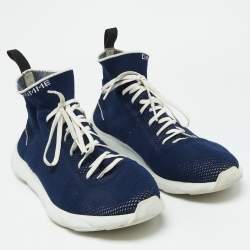 Dior Homme Blue Knit Fabric B21 Sock Sneakers Size 41
