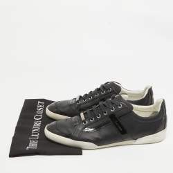 Dior Homme Black Patent and Leather Low Top Sneakers Size 43