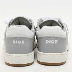 Dior Homme Grey Oblique Canvas and Leather B27 Low Top Sneakers Size 39