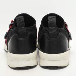 Dior Homme Black/Red Mesh and Leather B21 Slip On Sneakers Size 43.5
