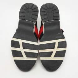 Dior Homme Black/Red Mesh and Leather B21 Slip On Sneakers Size 43.5