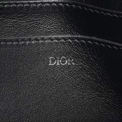 Dior Black CD Diamond Coated Canvas and Leather Toiletry Pouch