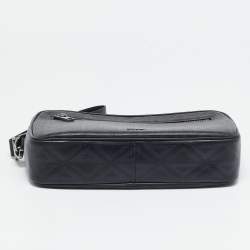 Dior Black CD Diamond Coated Canvas and Leather Toiletry Pouch