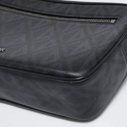 Dior Black CD Diamond Coated Canvas and Leather Toiletry Pouch