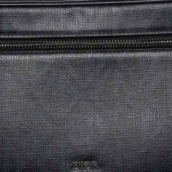 Dior Black CD Diamond Coated Canvas and Leather Toiletry Pouch
