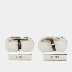 Dior CD Icon Resin Sterling Silver Cufflinks