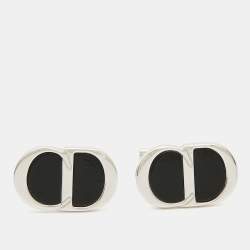 Dior CD Icon Resin Sterling Silver Cufflinks