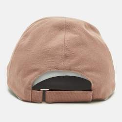 Pre Owned Dior Homme Pink Canvas Logo Embroidered Baseball Cap L