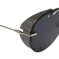 Pre Owned Dior Silver Tone/Grey 0102K Aviator Sunglasses
