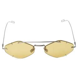 Pre Owned Dior Silver/Yellow 010J9 Dior Inclusion Sunglasses
