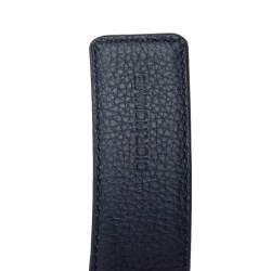 Dior Black/Blue Leather Reversible Belt 120CM