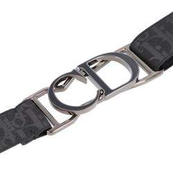Pre Owned Dior Black CD Logo Belt 100cm