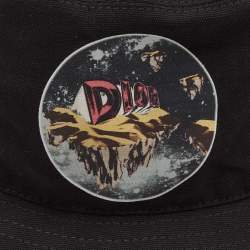 Dior Homme Black Cotton Dune Bucket Hat S