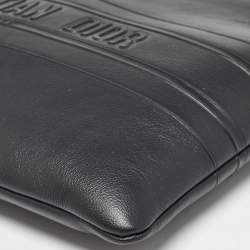 Dior Black Leather Medium Dior Stripe Pouch