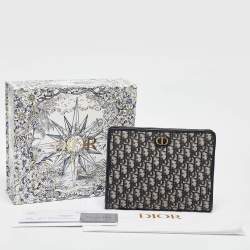Pre Owned Dior Blue Oblique Jacquard Canvas 30 Montaigne Dea Pouch