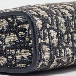 Pre Owned Dior Blue Oblique Jacquard Canvas 30 Montaigne Dea Pouch