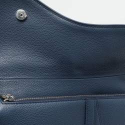 Dior Blue Leather Kim Jones Saddle Bag