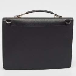 Dior Black Leather Elite Briefcase