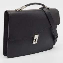 Dior Black Leather Elite Briefcase