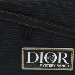 Dior x Mystery Ranch Black Nylon and Leather Zip Compact Wallet