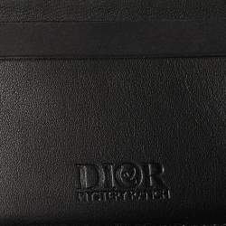 Dior x Mystery Ranch Black Nylon and Leather Zip Compact Wallet