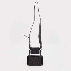 Dior Black Oblique Canvas and Leather Elite Pouch Crossbody Bag
