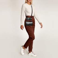Dior Black Oblique Canvas and Leather Elite Pouch Crossbody Bag