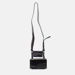 Dior Black Oblique Canvas and Leather Elite Pouch Crossbody Bag