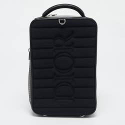 Dior Black Oblique Perforated Leather Galaxy World Tour Shoe Case