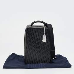 Dior Black Oblique Perforated Leather Galaxy World Tour Shoe Case