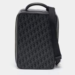 Dior Black Oblique Perforated Leather Galaxy World Tour Shoe Case