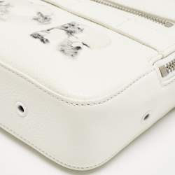 Dior x Daniel Arsham White Leather Safari Messenger Bag