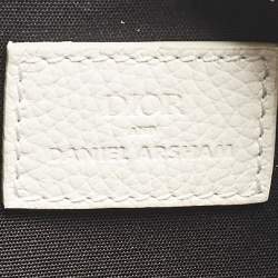 Dior x Daniel Arsham White Leather Safari Messenger Bag