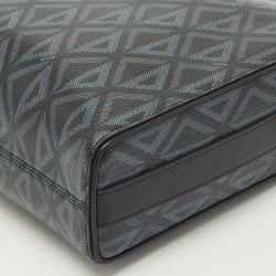 Dior Black PVC Coated Canvas CD Diamond Lingot Messenger Bag