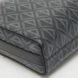 Dior Black PVC Coated Canvas CD Diamond Lingot Messenger Bag