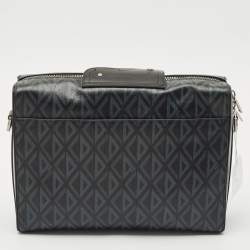 Dior Black PVC Coated Canvas CD Diamond Lingot Messenger Bag