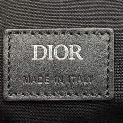 Dior Black PVC Coated Canvas CD Diamond Lingot Messenger Bag