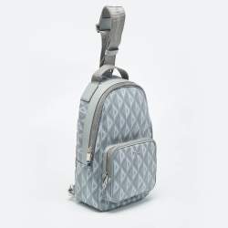 مملوكة مسبقًا Dior Grey CD Diamond Coated Canvas Mini Rider Sling Bag