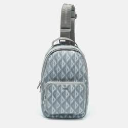 Dior Grey CD Diamond Coated Canvas Mini Rider Sling Bag