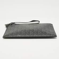 Pre Owned حقيبة يد ديور قماش مطلي بالألماس أسود CD حجم A5