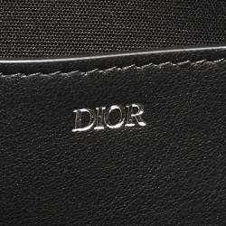 Pre Owned حقيبة يد ديور قماش مطلي بالألماس أسود CD حجم A5