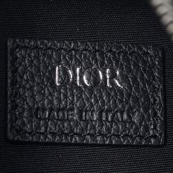 Pre Owned Dior Navy Blue Oblique Canvas Scarab Crossbody Bag