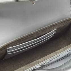 Pre Owned Dior Grey Cosmo Laser Cut Cannage Leather Mini Dior Charm Shoulder Bag