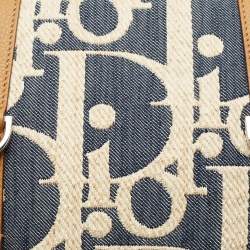 مملوكة مسبقًا حقيبة ظهر ديور دينيم أوبليك أزرق/بيج ورافيا هيت ذا رود