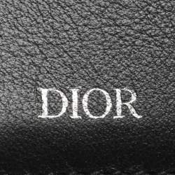 Pre Owned Dior Black Oblique Jacquard Bifold Wallet