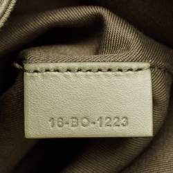 Pre Owned Dior Hit The Road Olive Green Diamond Coated Canvas and Leather Backpack