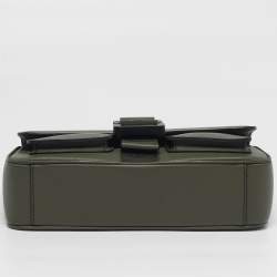 مملوكة مسبقًا حقيبة رسول جلد أخضر داكن ديور هيت ذا رود