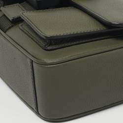 مملوكة مسبقًا حقيبة رسول جلد أخضر داكن ديور هيت ذا رود