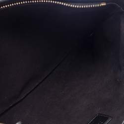 Dior Black Leather Medium Stripe Clutch